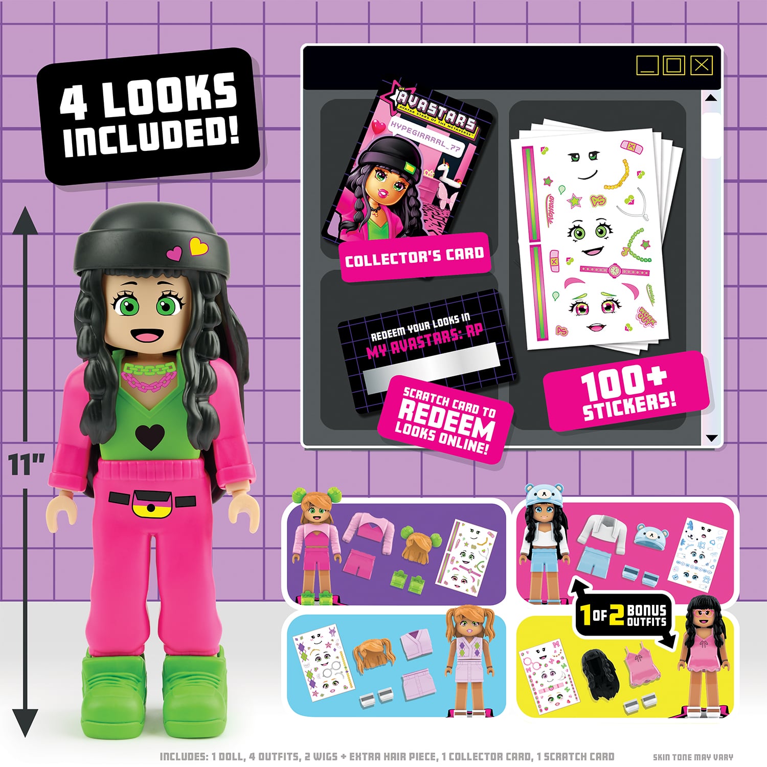 My Avastars Kawaiipie – 11 Fashion Doll with Extra Outfit – Personalize  100+ Looks